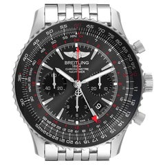 Breitling Navitimer Montre GMT Stratos grise en édition limitée avec carte boîte AB0441