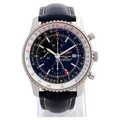 Breitling Navitimer GMT / World Wristwatch Ref A24422. Complete Set.