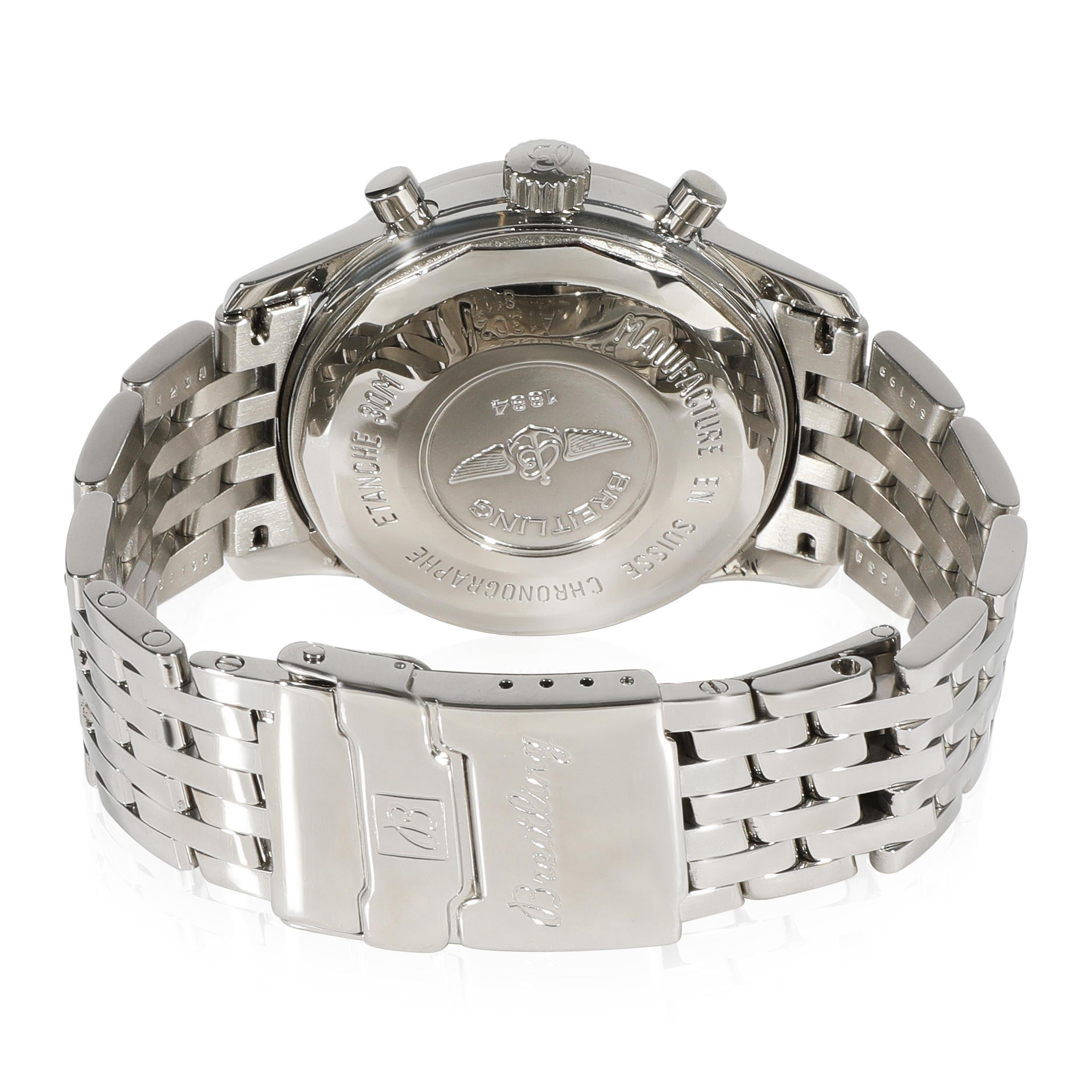 Breitling Navitimer Grand Premier A13024.1 Herrenuhr in  Rostfreier Stahl

SKU: 120223

PRIMÄRE DETAILS
Marke: Breitling
Modell: Navitimer Grand Premier
Herkunftsland: Schweiz
Uhrwerk Typ: Mechanisch: Automatik/Kinetik
Jahr der Herstellung: