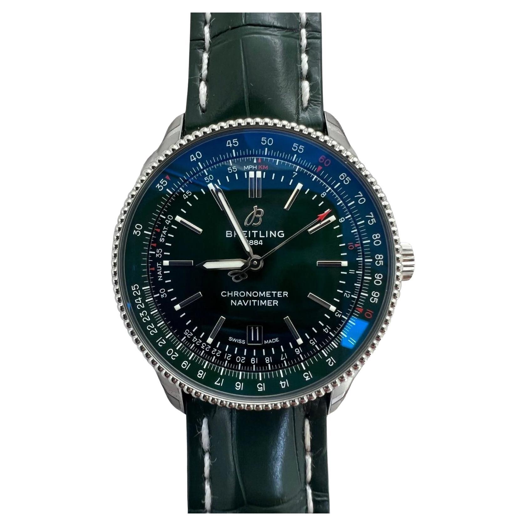 Breitling Navitimer Grün Herrenuhr 41mm - A17326361L1P2