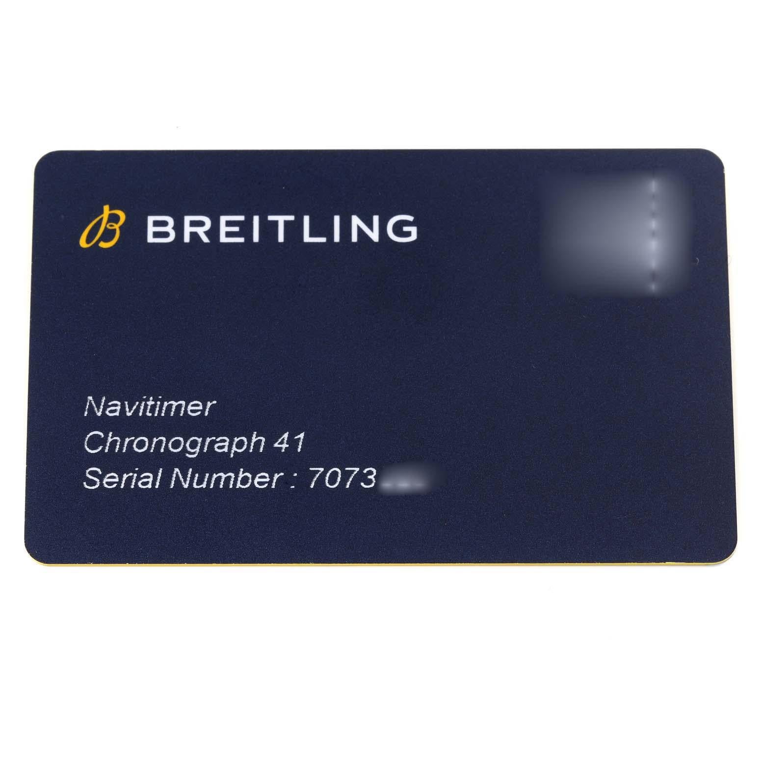 Montre Hommes Breitling Navitimer Heritage Black Dial Steel A13324 Box Card en vente 6