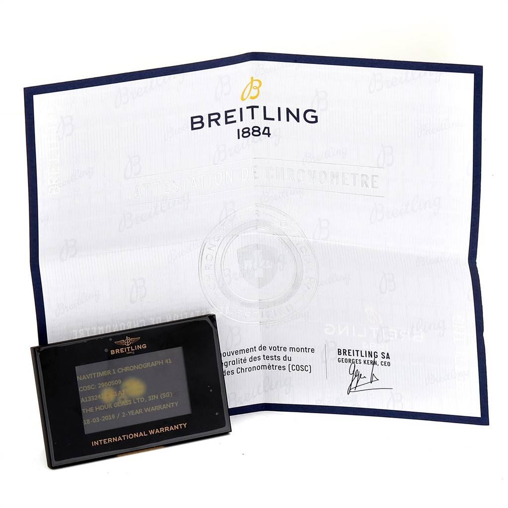 Breitling Navitimer Heritage Blue Dial Men's Watch A13324 Box Papers For Sale 7