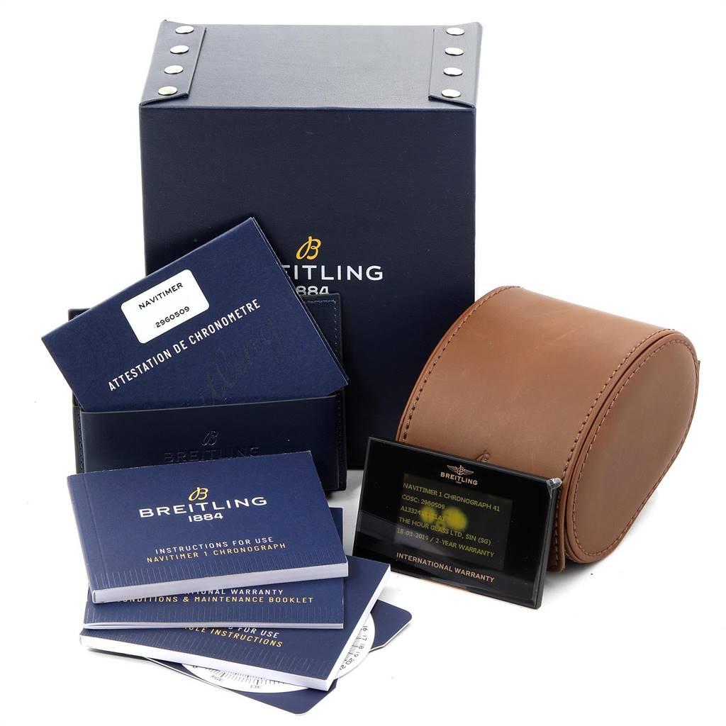 Breitling Navitimer Heritage Blue Dial Men's Watch A13324 Box Papers For Sale 8