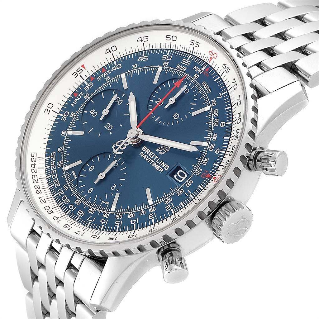 Breitling Navitimer Heritage Blue Dial Men's Watch A13324 Box Papers For Sale 2