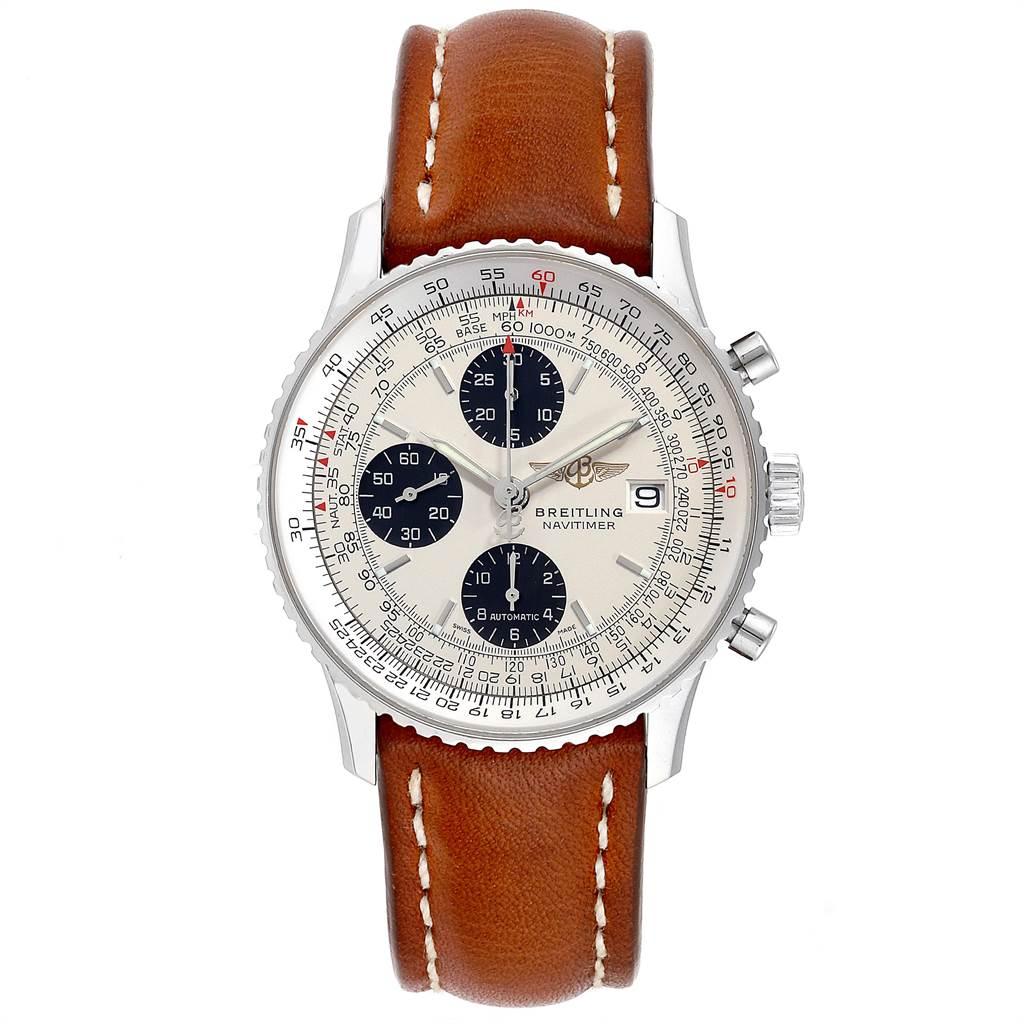 Breitling Navitimer Heritage Panda Dial Mens Watch A13324 Box Papers. Automatic self-winding officially certified chronometer movement. Chronograph function. Stainless steel case 42.0 mm in diameter. Stainless steel screwed-down crown and pushers.