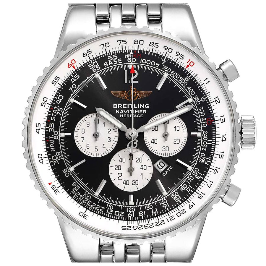 Breitling Navitimer Heritage Rhodium Zifferblatt Automatik-Herrenuhr A35340