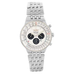 Breitling Navitimer Heritage Stainless Steel White Panda Dial Mens Watch A35350
