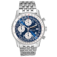 Breitling Navitimer II Blue Dial Chronograph Steel Mens Watch A13322