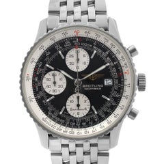 Breitling Navitimer II Steel Chronograph Black Dial Automatic Mens Watch A13322