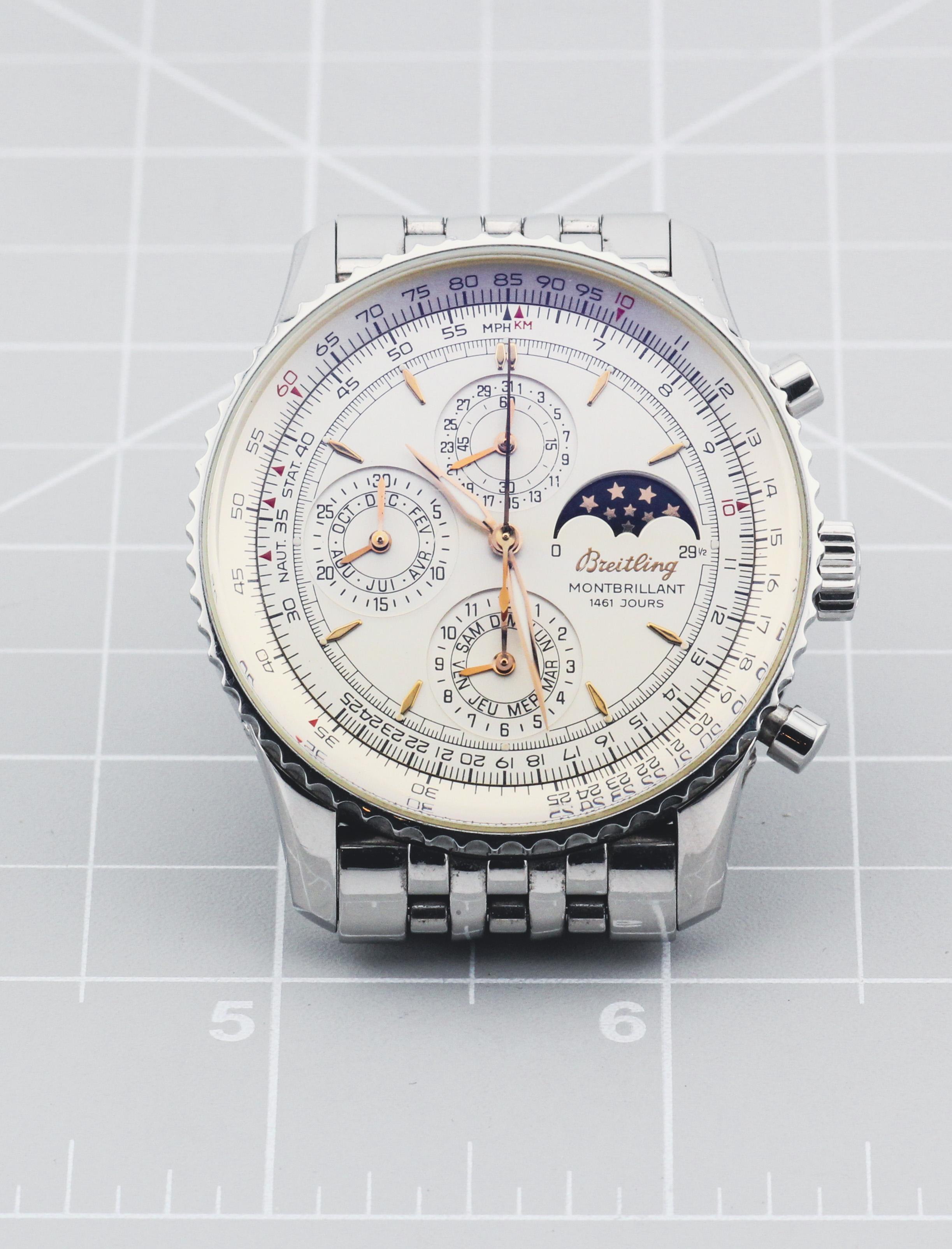 Breitling Navitimer Montbrillant 1461 Jours A19030 White Dial Watch 3