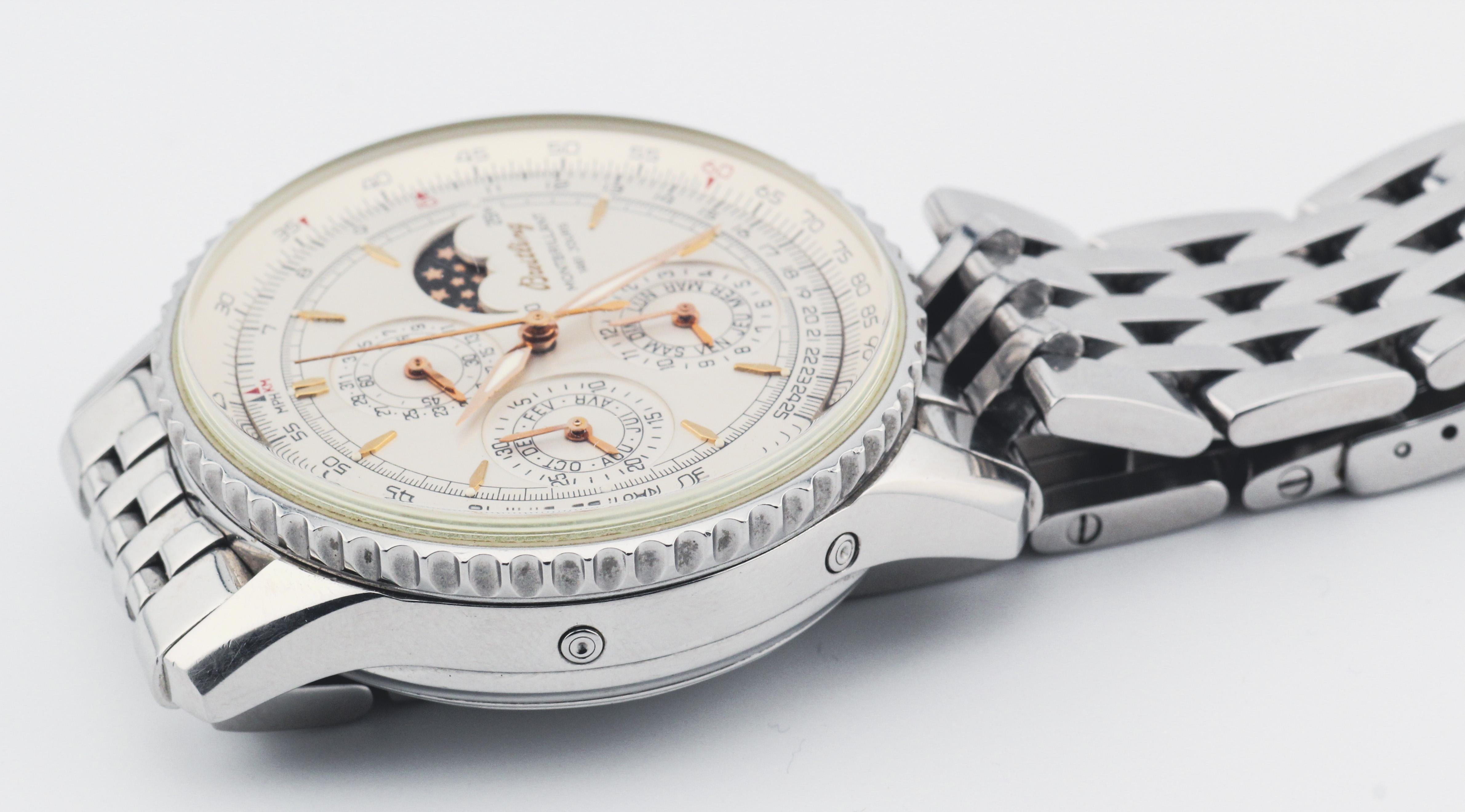 Breitling Navitimer Montbrillant 1461 Jours A19030 White Dial Watch 4