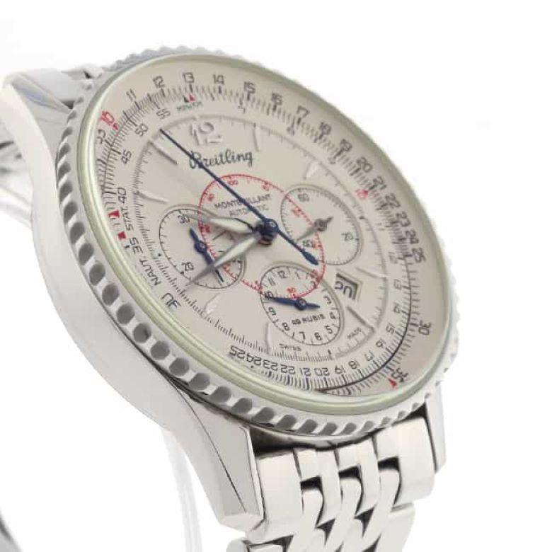 Men's Breitling Navitimer Montbrillant Chronograph Automatic Stainless Steel Watch For Sale