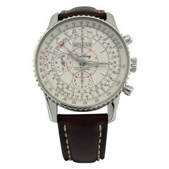 Breitling Navitimer Montbrillant Datora A21330 43mm White Dial Stainless Steel