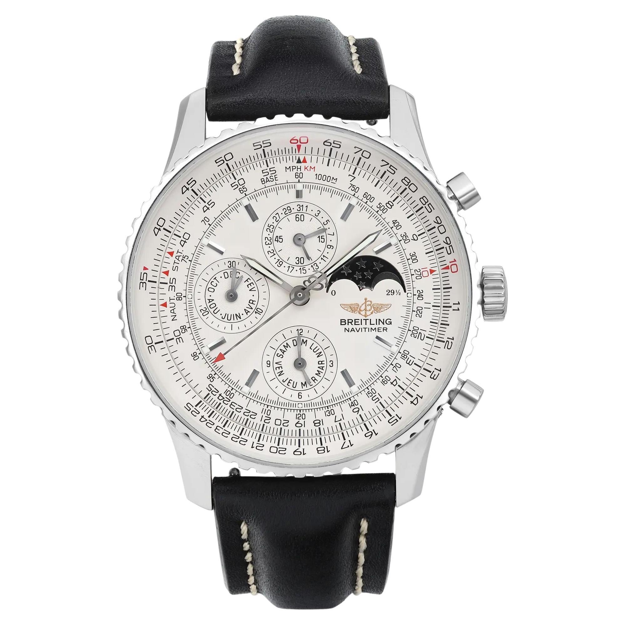 Breitling Navitimer Olympus 43mm Steel Silver Dial Men Watch A19340 For Sale