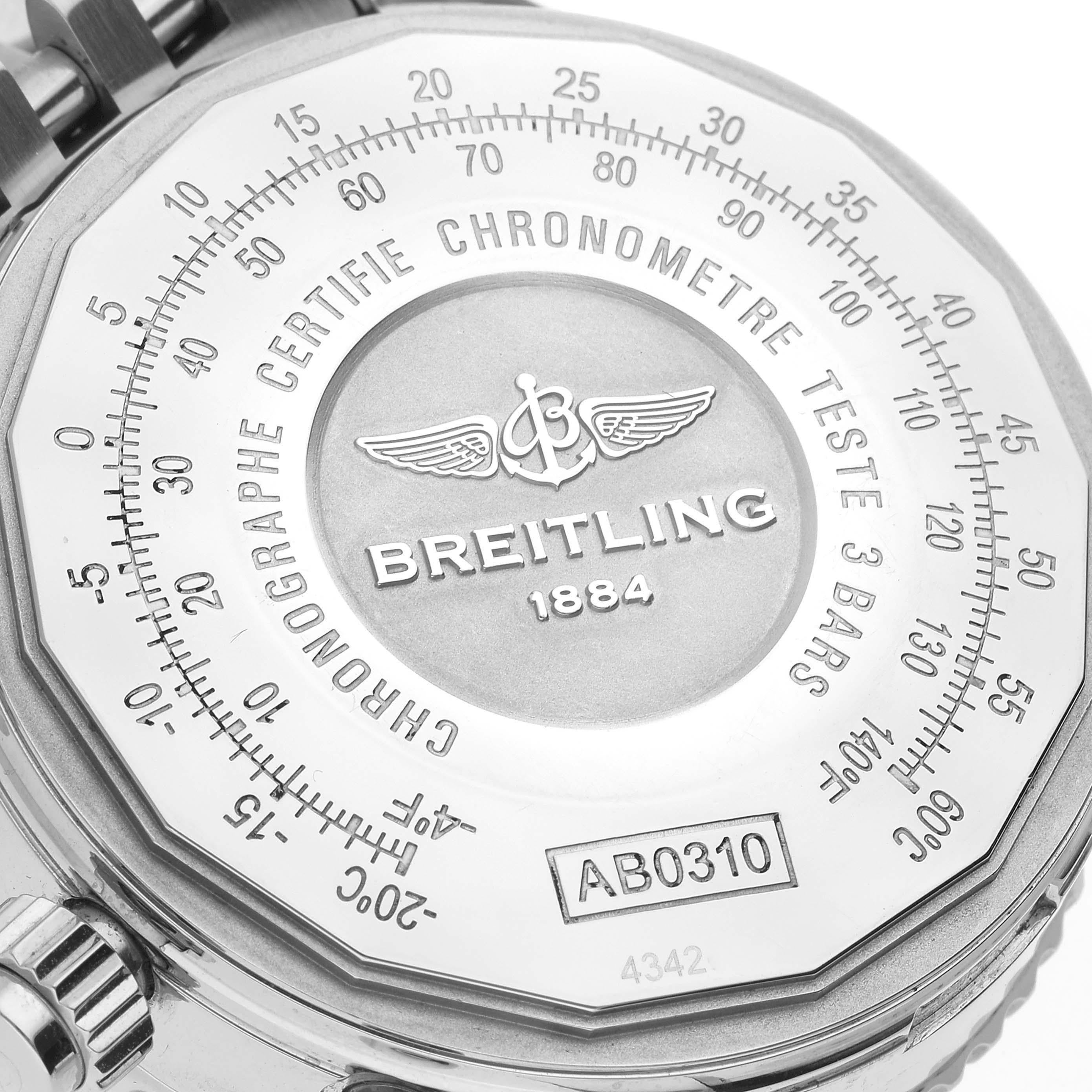 Breitling Navitimer Rattrapante Chronograph Stahl-Herrenuhr AB0310 im Zustand „Hervorragend“ im Angebot in Atlanta, GA