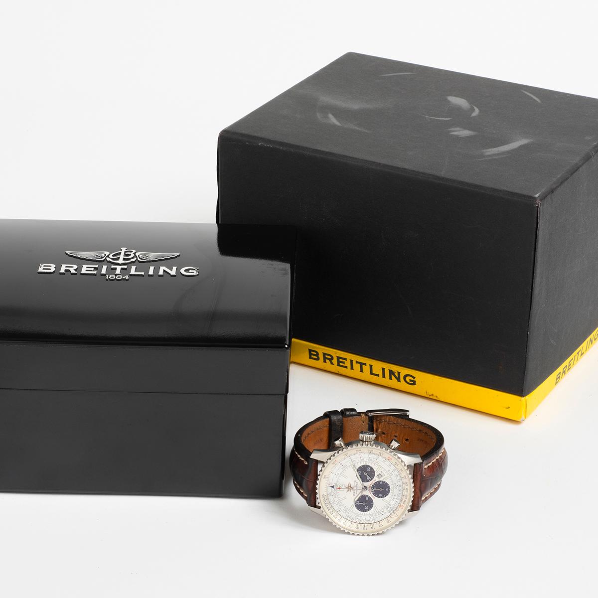 Breitling Navitimer ref A41322, Special Edition Silver 41.5mm Zifferblatt, Box, 2002. im Angebot 1