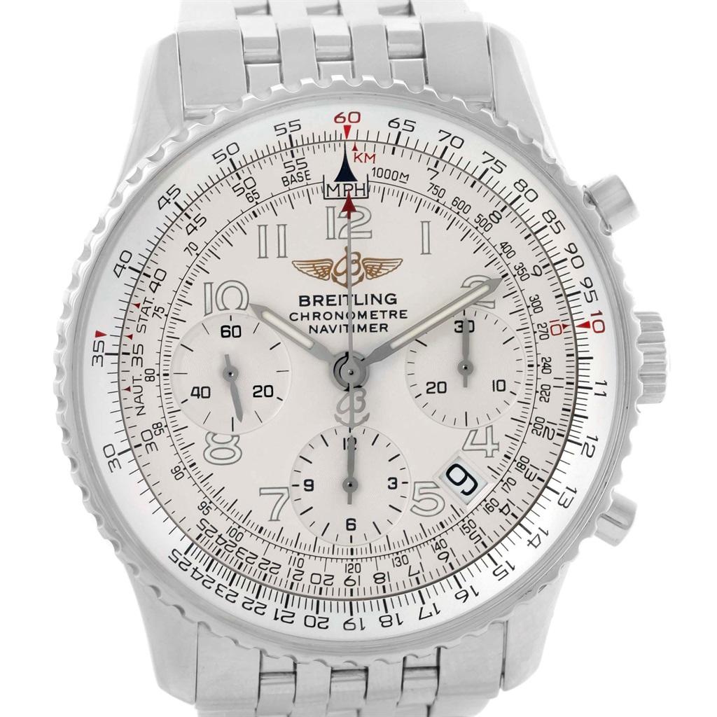breitling navitimer silver dial