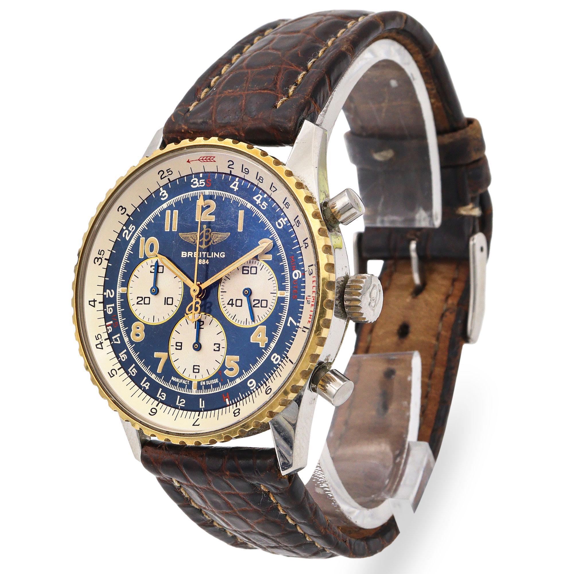 Breitling Navitimer Stainless Steel Chronograph Automatic Men's Watch Ref.D30022 In Good Condition For Sale In New York, NY