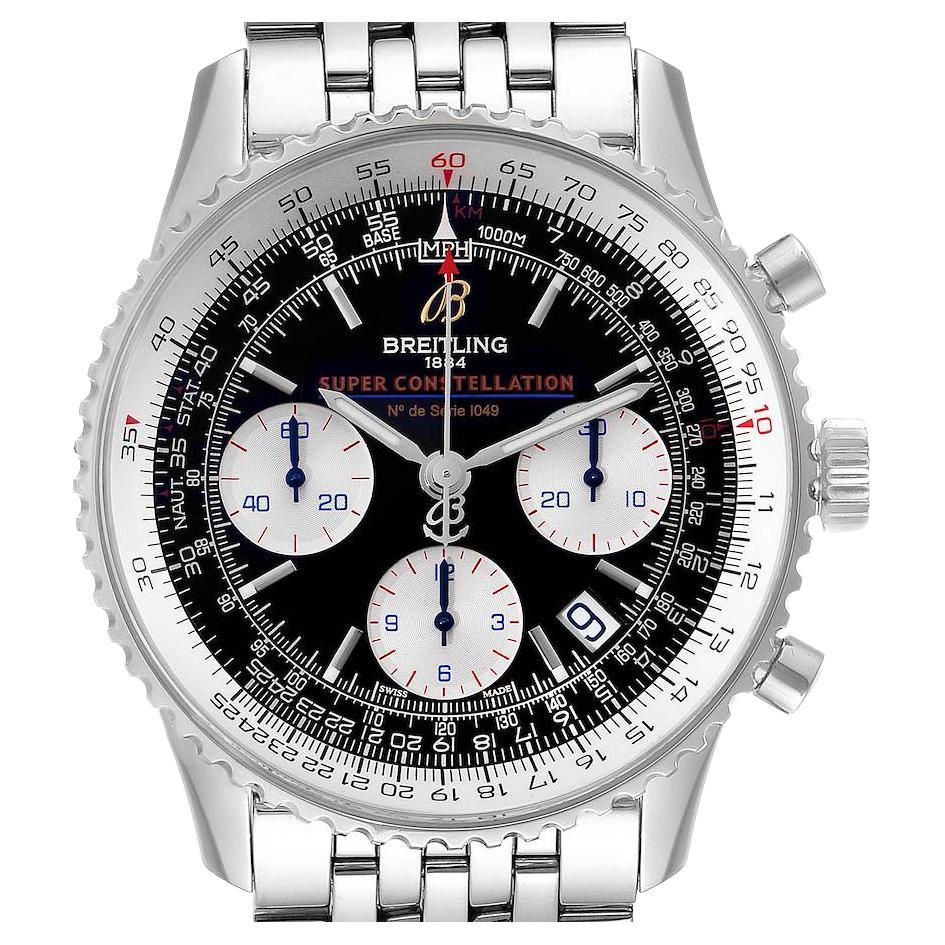 Breitling Navitimer Black Dial Chronograph Steel Mens Watch A23322 Papers  For Sale at 1stDibs