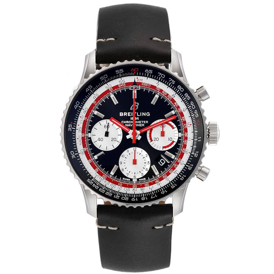 Breitling Navitimer Swiss Air Limited Edition Mens Watch AB0121 Unworn. Automatic self-winding officially certified chronometer movement. Chronograph function. Stainless steel case 43.0 mm in diameter.  Signed 