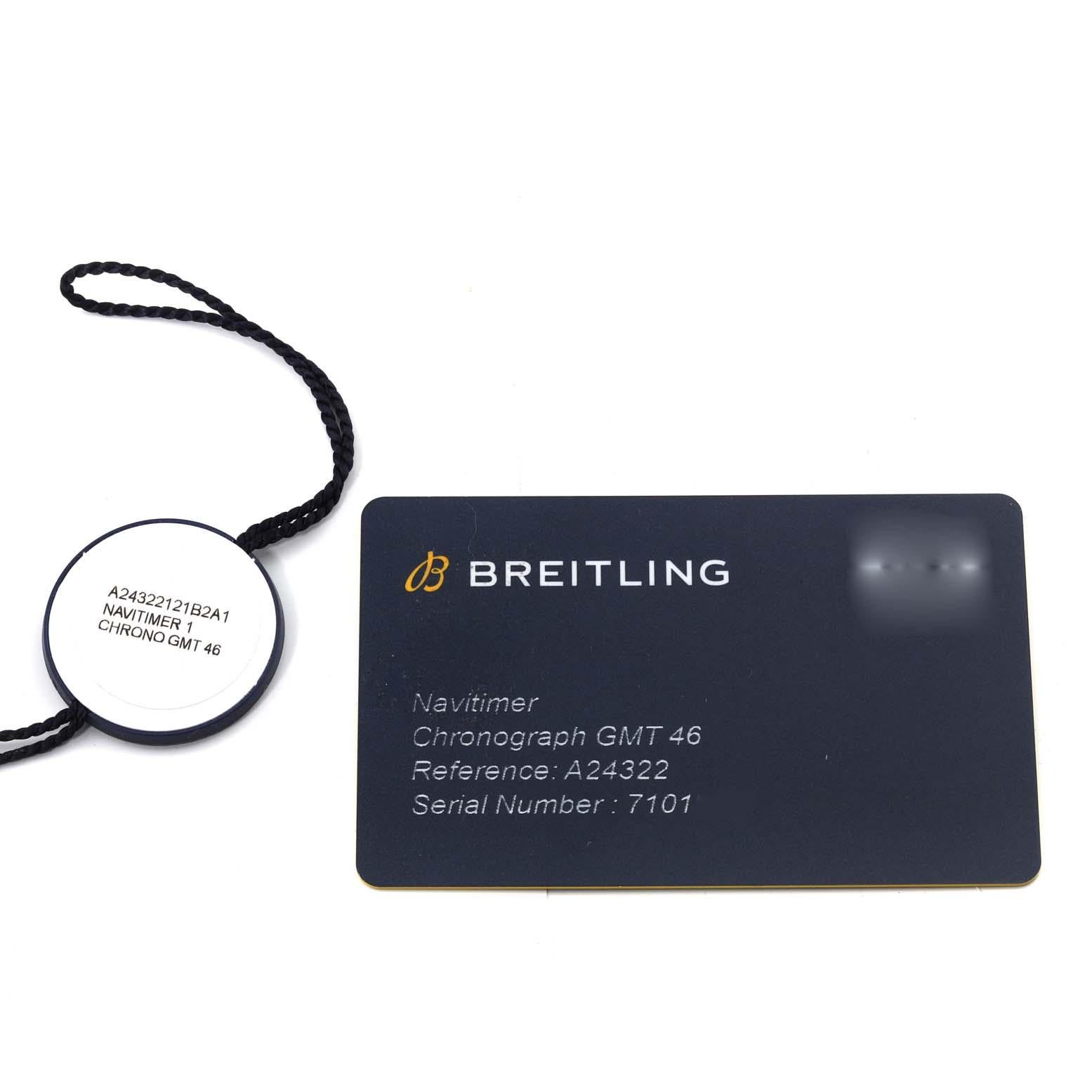 Breitling Navitimer World Schwarzes Zifferblatt Stahl-Herrenuhr A24322 Box Card im Angebot 5