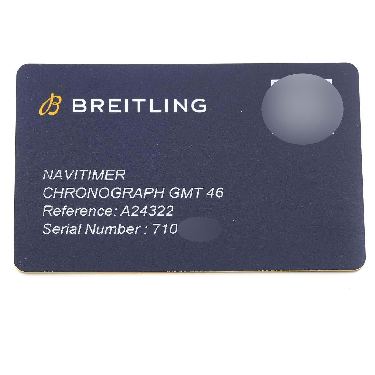 Breitling Navitimer World Schwarze Stahl-Herrenuhr A24322 mit schwarzem Zifferblatt Ungetragen im Angebot 5