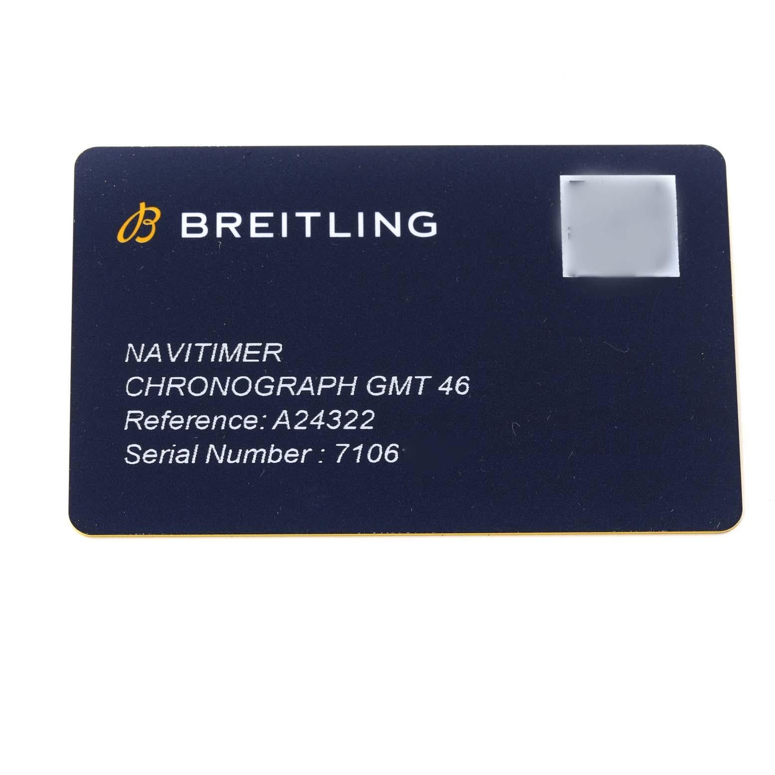 Breitling Navitimer World Blue Dial Steel Mens Watch A24322 Unworn 4