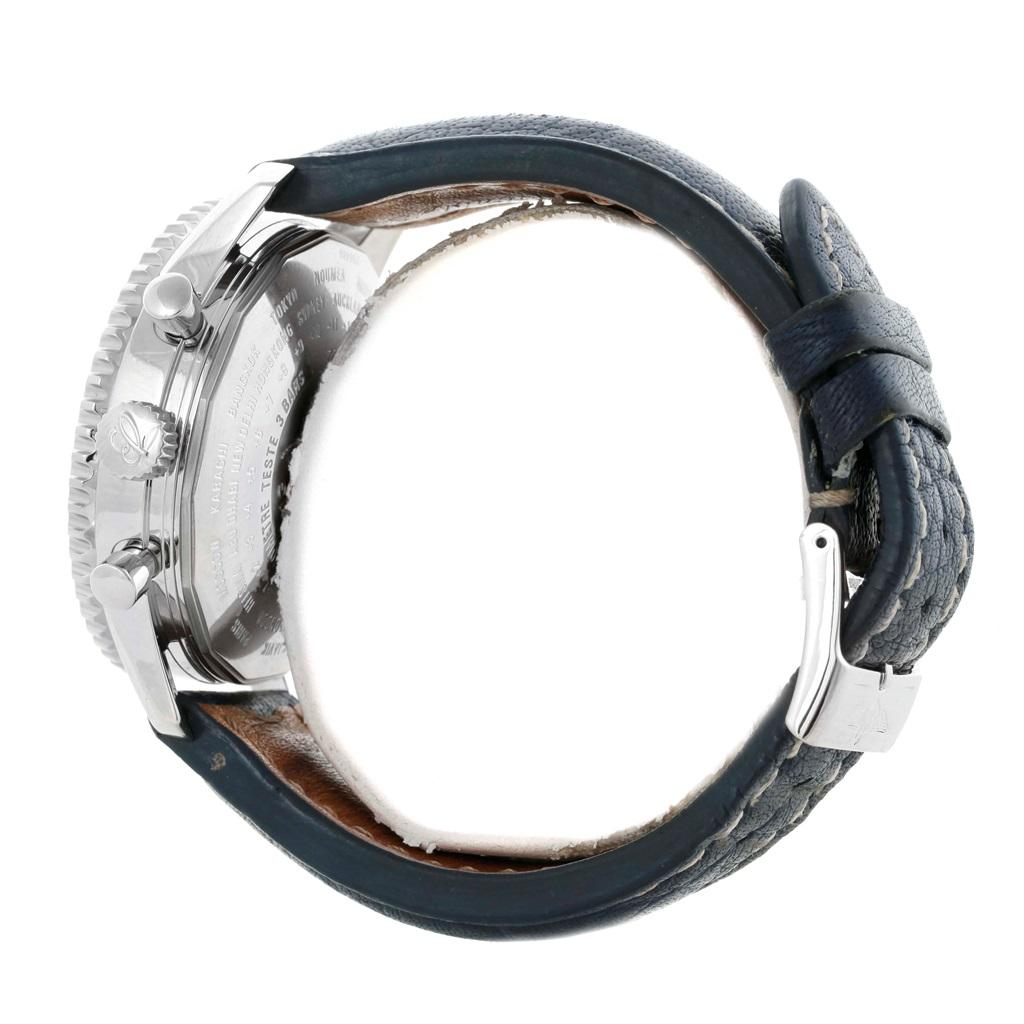Breitling Navitimer World Chrono GMT Blue Dial Steel Watch A24322 2