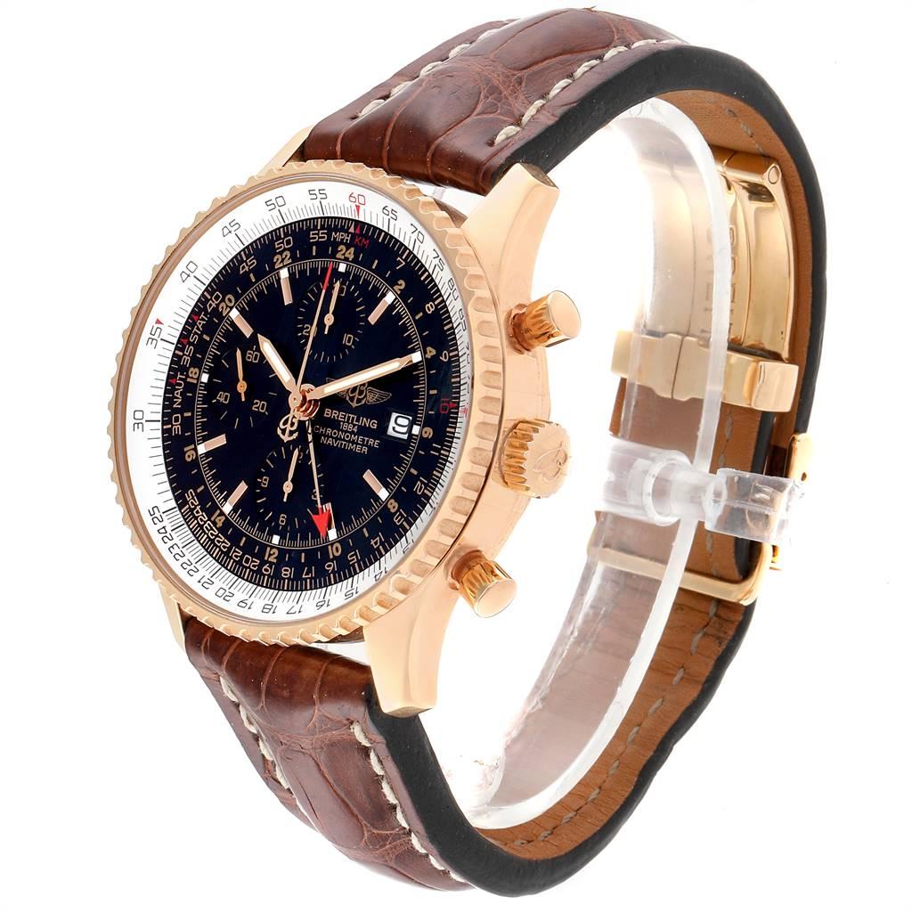 Breitling Navitimer World Rose Gold Limited Edition Herrenuhr R24322 im Zustand „Hervorragend“ im Angebot in Atlanta, GA