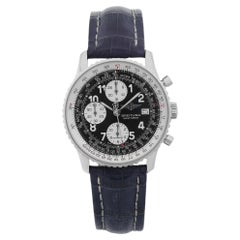 Breitling Old Navitimer Chronograph Steel Black Dial Automatic Mens Watch A13322