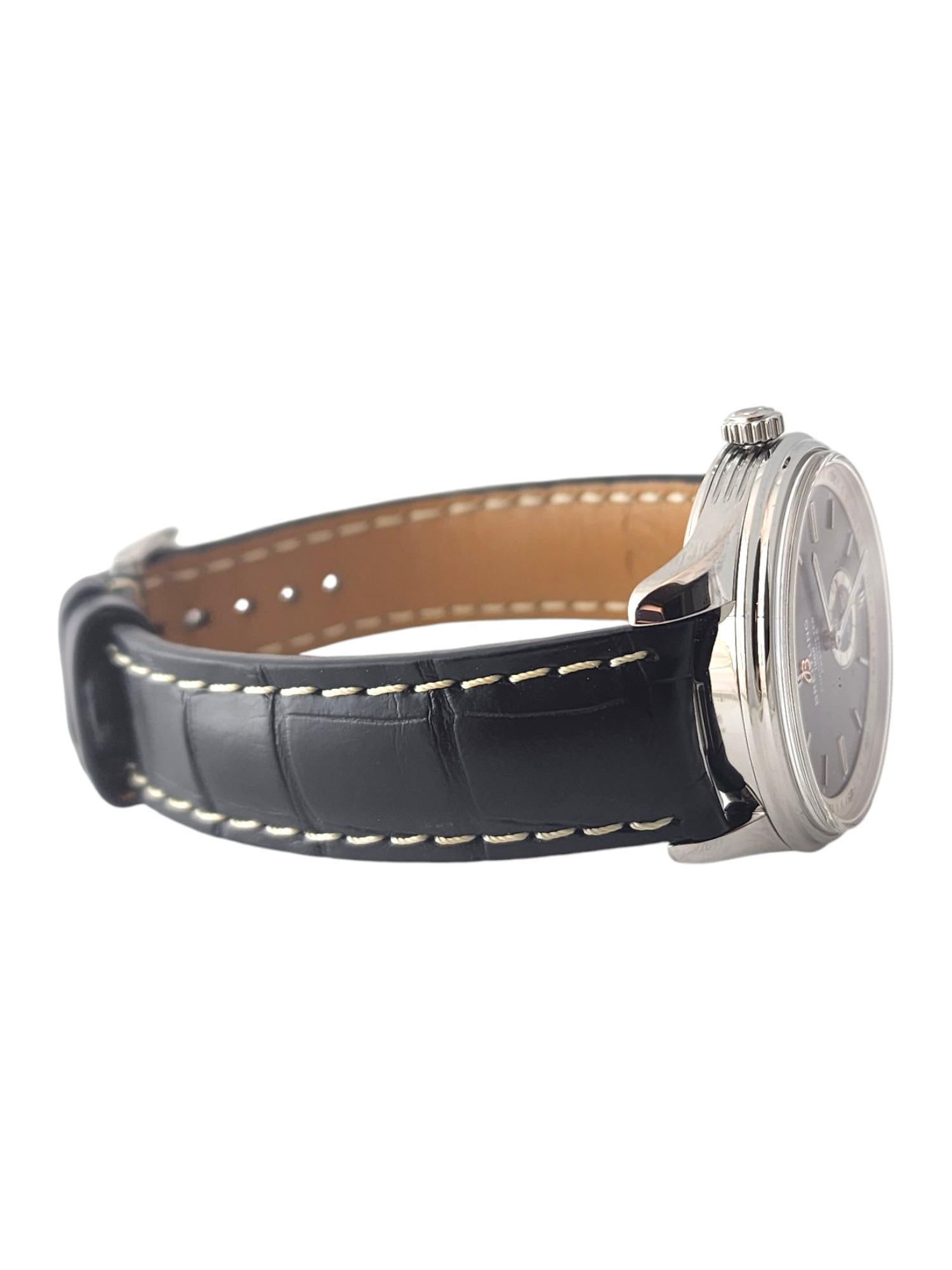 Contemporain Montre homme Breitling Premier Automatic A37340 Black Dial #19094 en vente