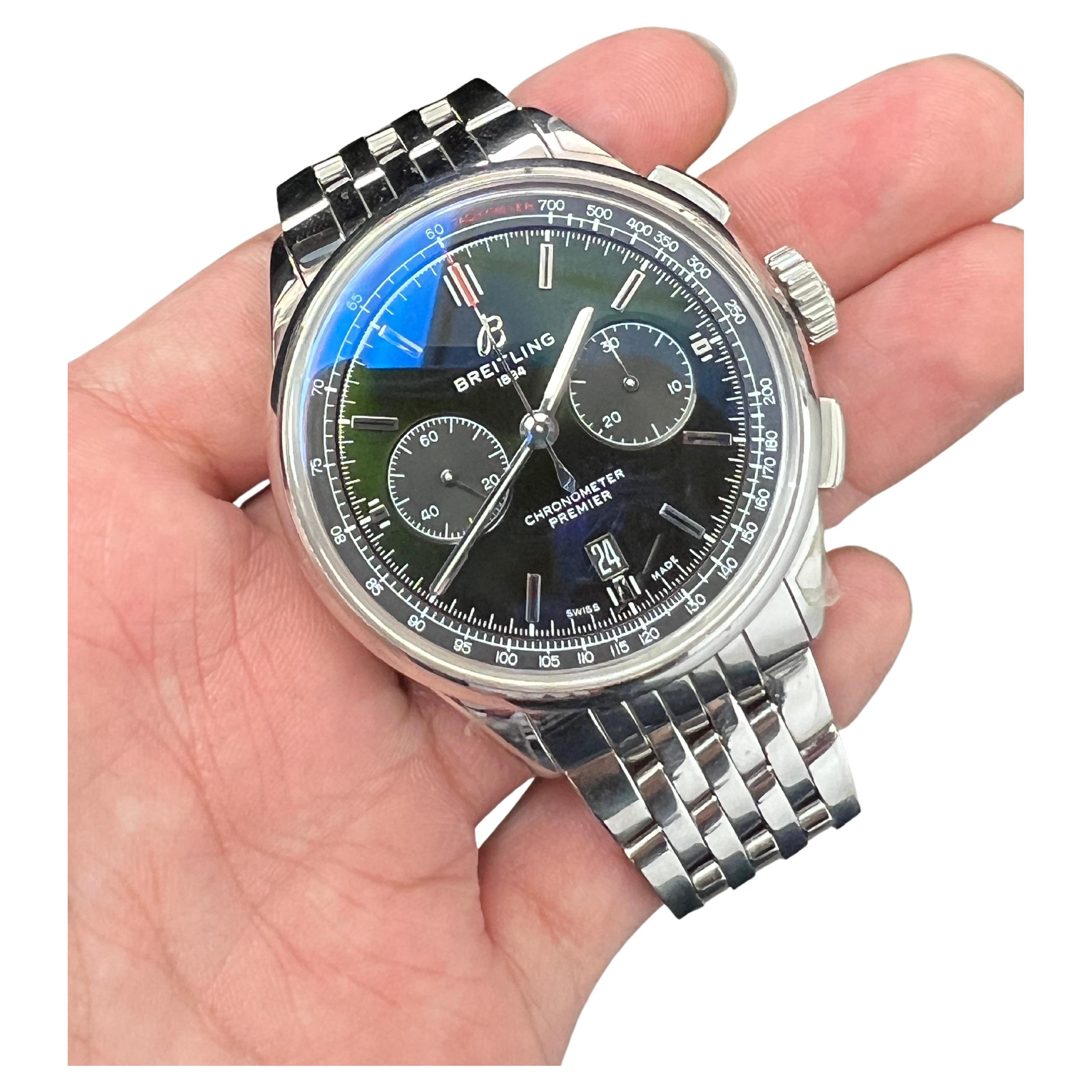 Breitling Premier B01 Chronograph 42 Bentley Britische Racing Grüne Uhr im Angebot