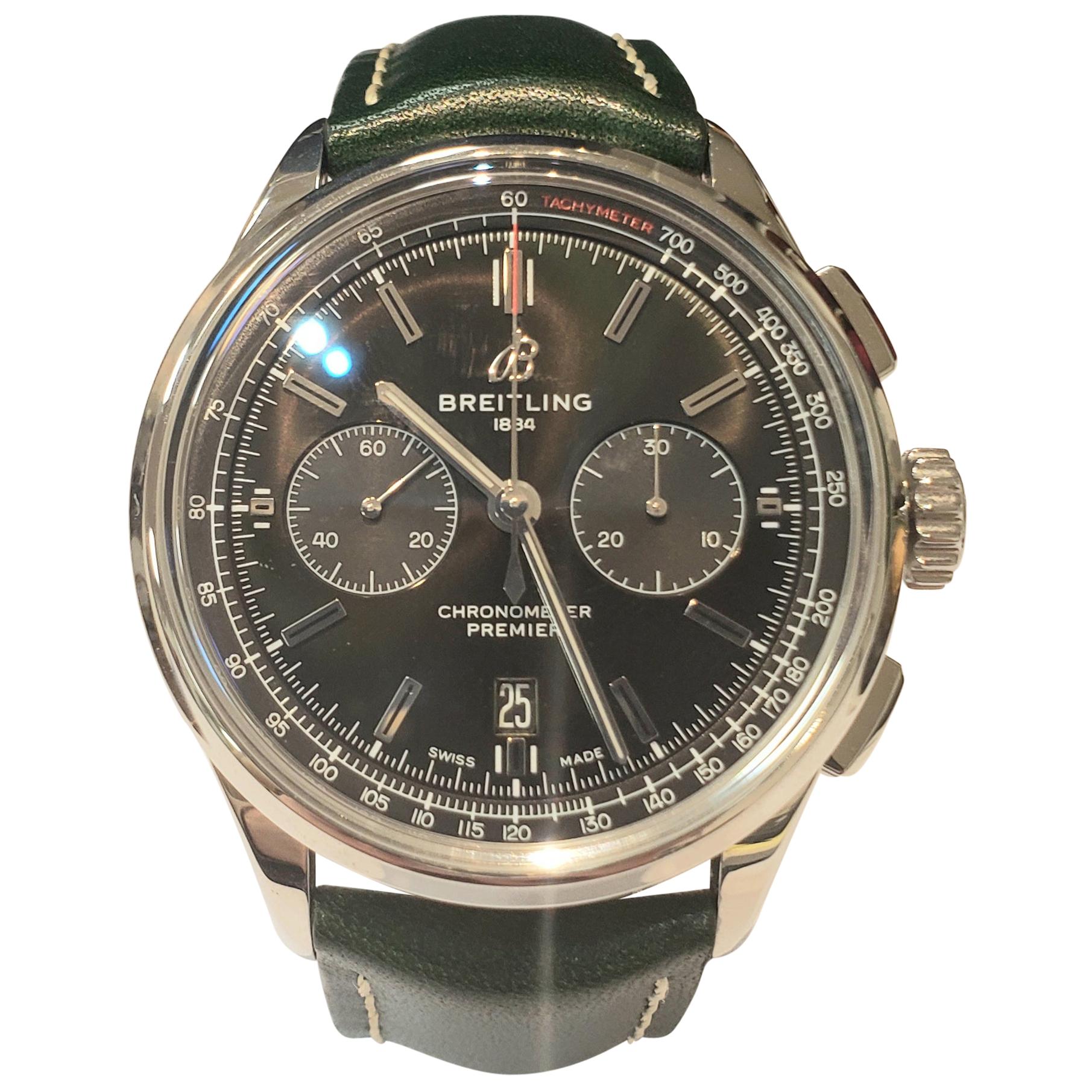 Breitling Premier B01 Chronograph 42 Bentley British Racing Green Watch New For Sale