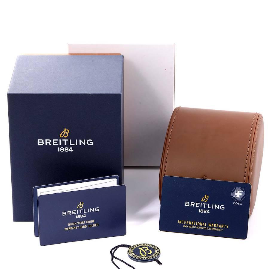 Breitling Premier B01 Chronograph 42 Stahl-Herrenuhr AB0118 mit grünem Zifferblatt im Angebot 6