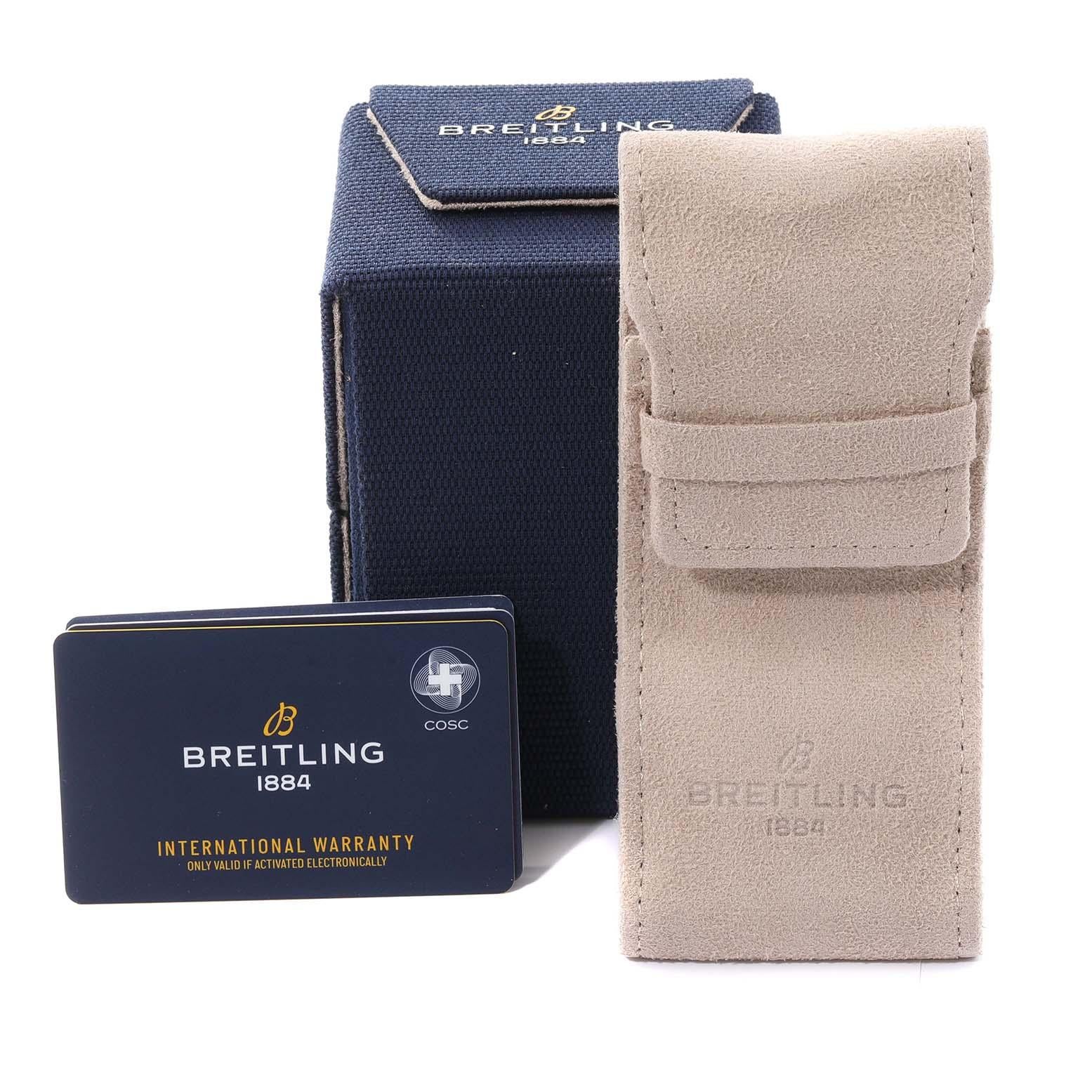 Breitling Premier B01 Chronograph 42 Stahl Herrenuhr AB0145 Box Card im Angebot 6