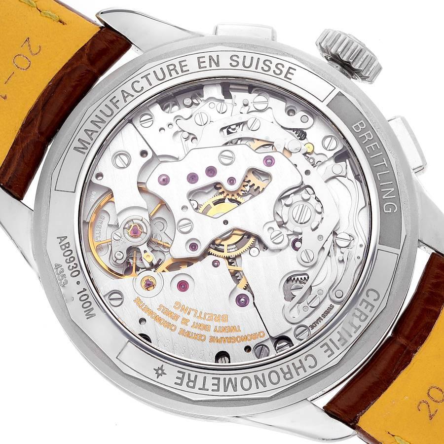 Breitling Premier B09 Chronograph 40 Grünes Zifferblatt Stahl Herrenuhr AB0930 Box Card im Angebot 3