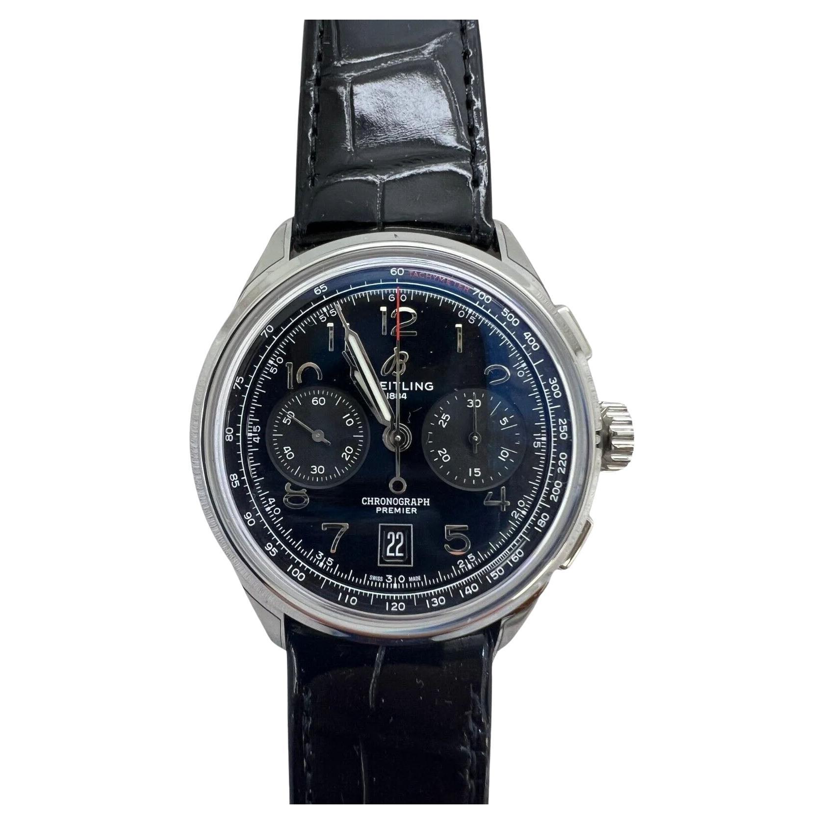 Breitling Premier Schwarz 42mm Uhr für Erwachsene - AB0145221B1P1