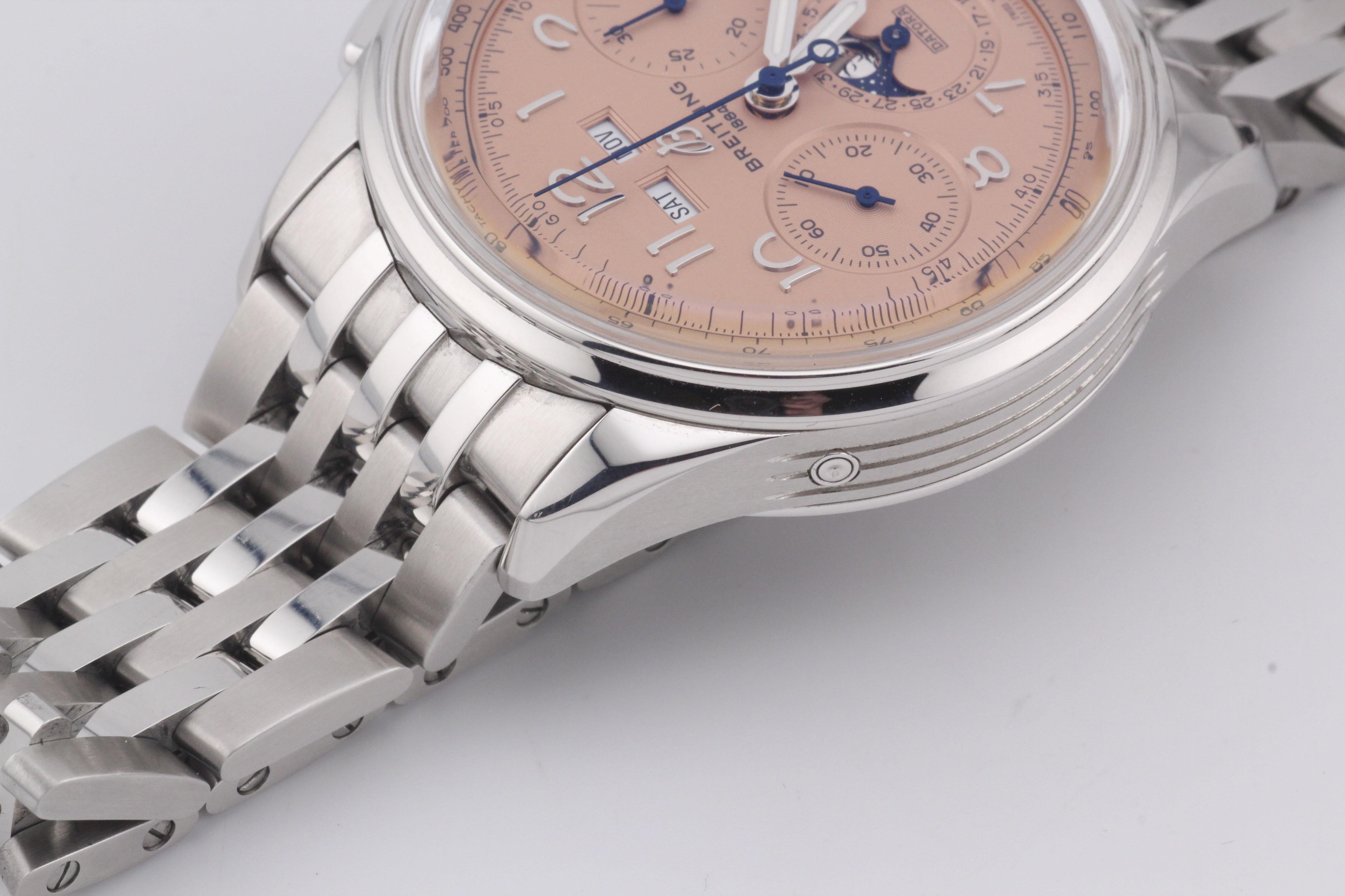 Montre-bracelet Breitling Premier Datora B25 Triple Date Chronographe à phase de lune en vente 13