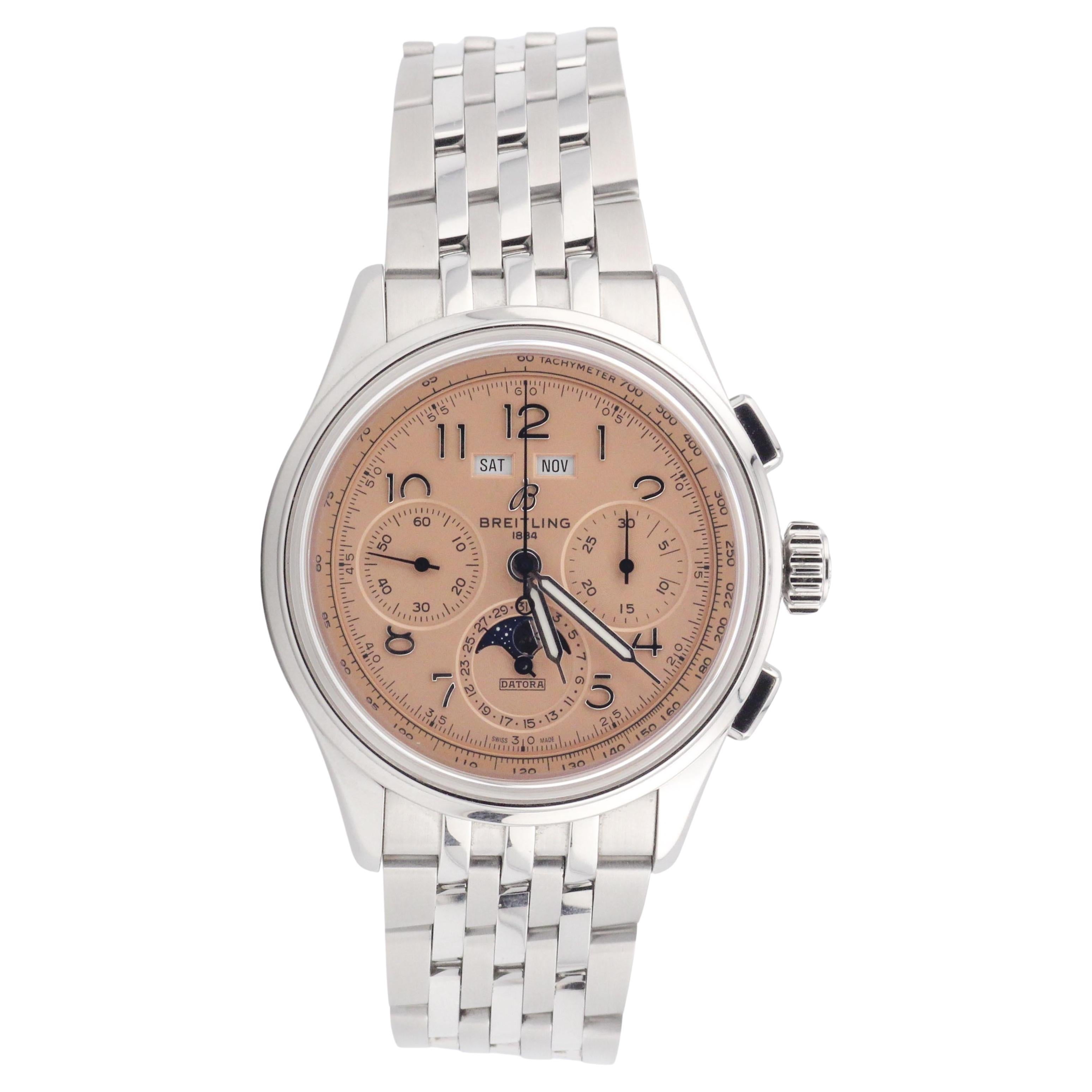 Reloj de pulsera cronógrafo Breitling Premier Datora B25 Triple Fecha Fases de la Luna