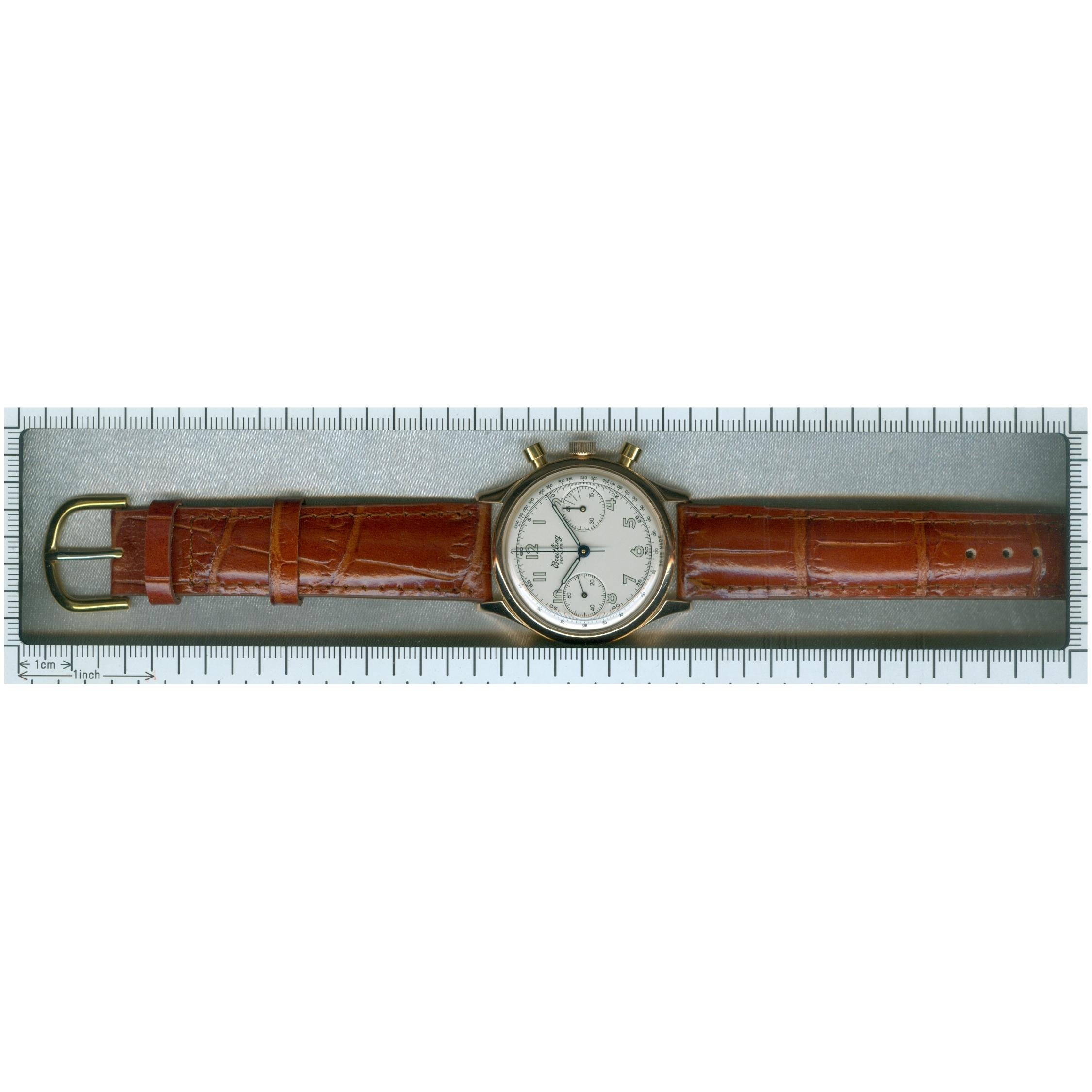 Breitling Premier Men's Rose Gold Watch, circa 1945, Ref 593236-790 For Sale 6