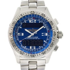 Breitling Professional B1 Steel Digital Analog Blue Dial Quartz Men Watch A78362