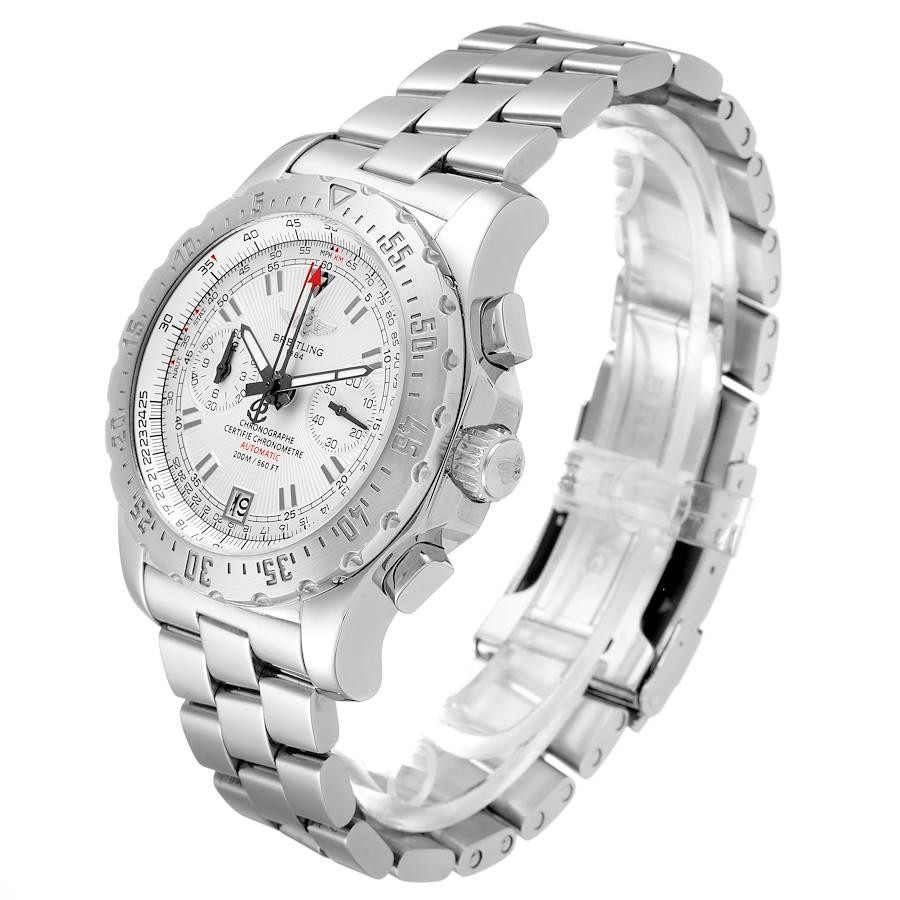 Breitling Professional Skyracer Silber Zifferblatt Stahl Herrenuhr A27362 Papiere im Angebot 1