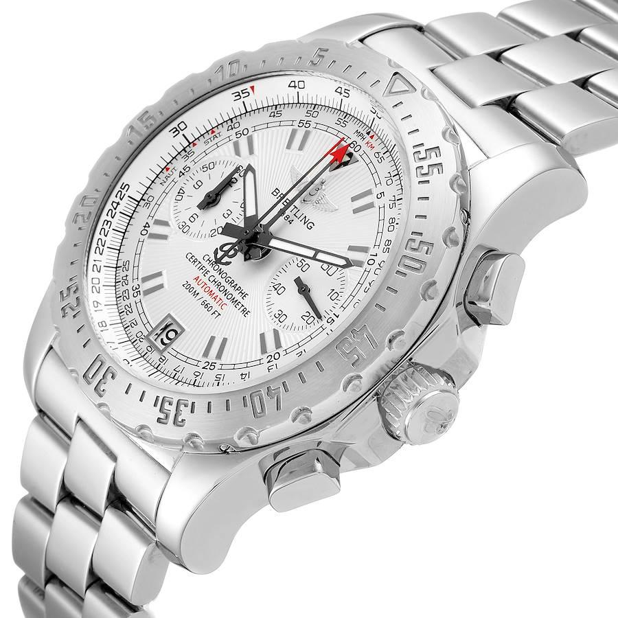 Breitling Professional Skyracer Silber Zifferblatt Stahl Herrenuhr A27362 Papiere im Angebot 2