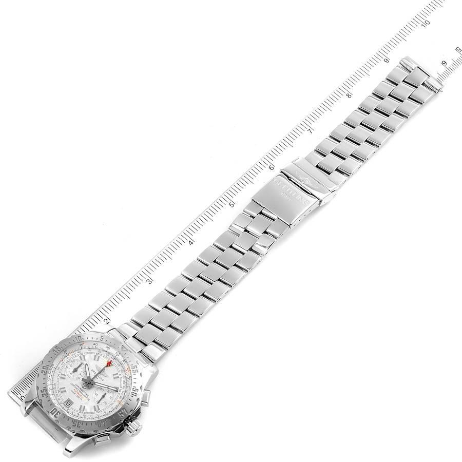 Breitling Professional Skyracer Silber Zifferblatt Stahl Herrenuhr A27362 Papiere im Angebot 6