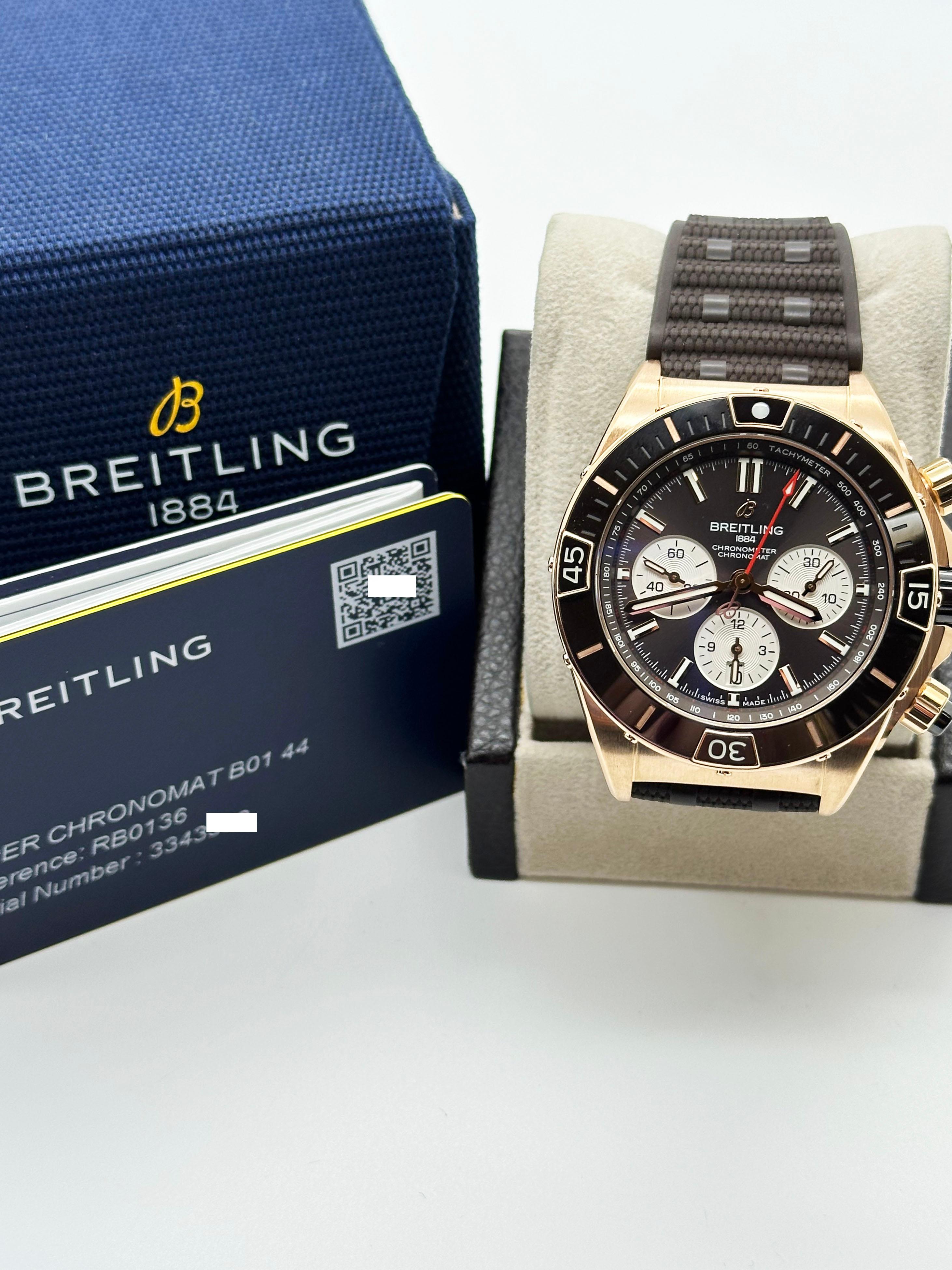 breitling super chronomat b01 44 gold