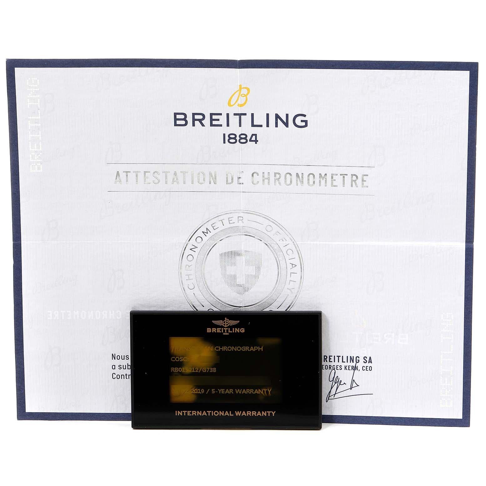 Breitling Silver 18k Rose Gold Transocean RB0152 Men's Wristwatch 43 MM 6