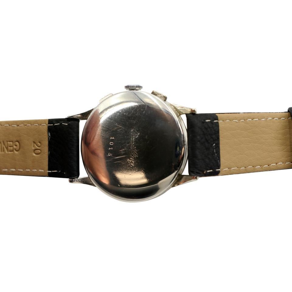 Montre chronographe militaire Breitling Silver Dial 1013 en vente 7