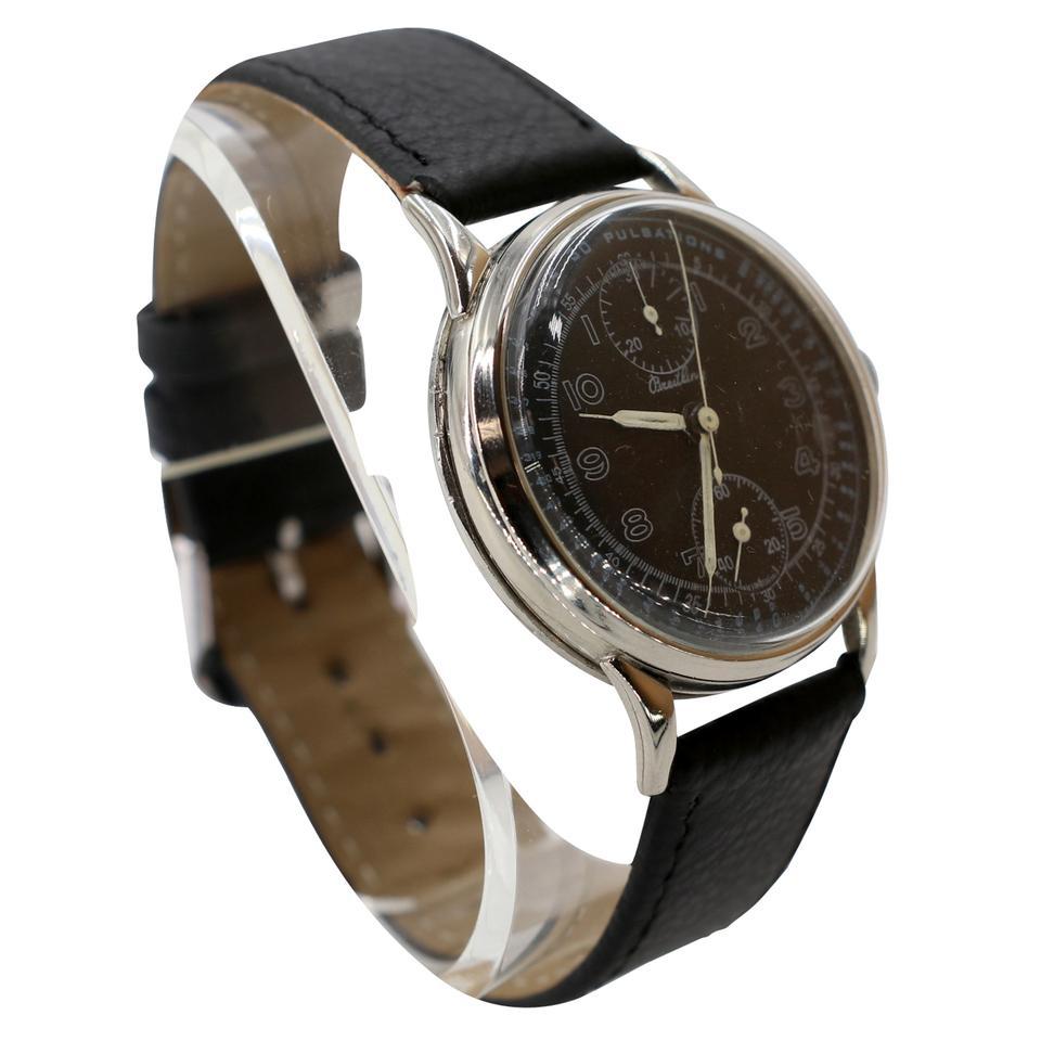 Montre chronographe militaire Breitling Silver Dial 1013 Pour hommes en vente