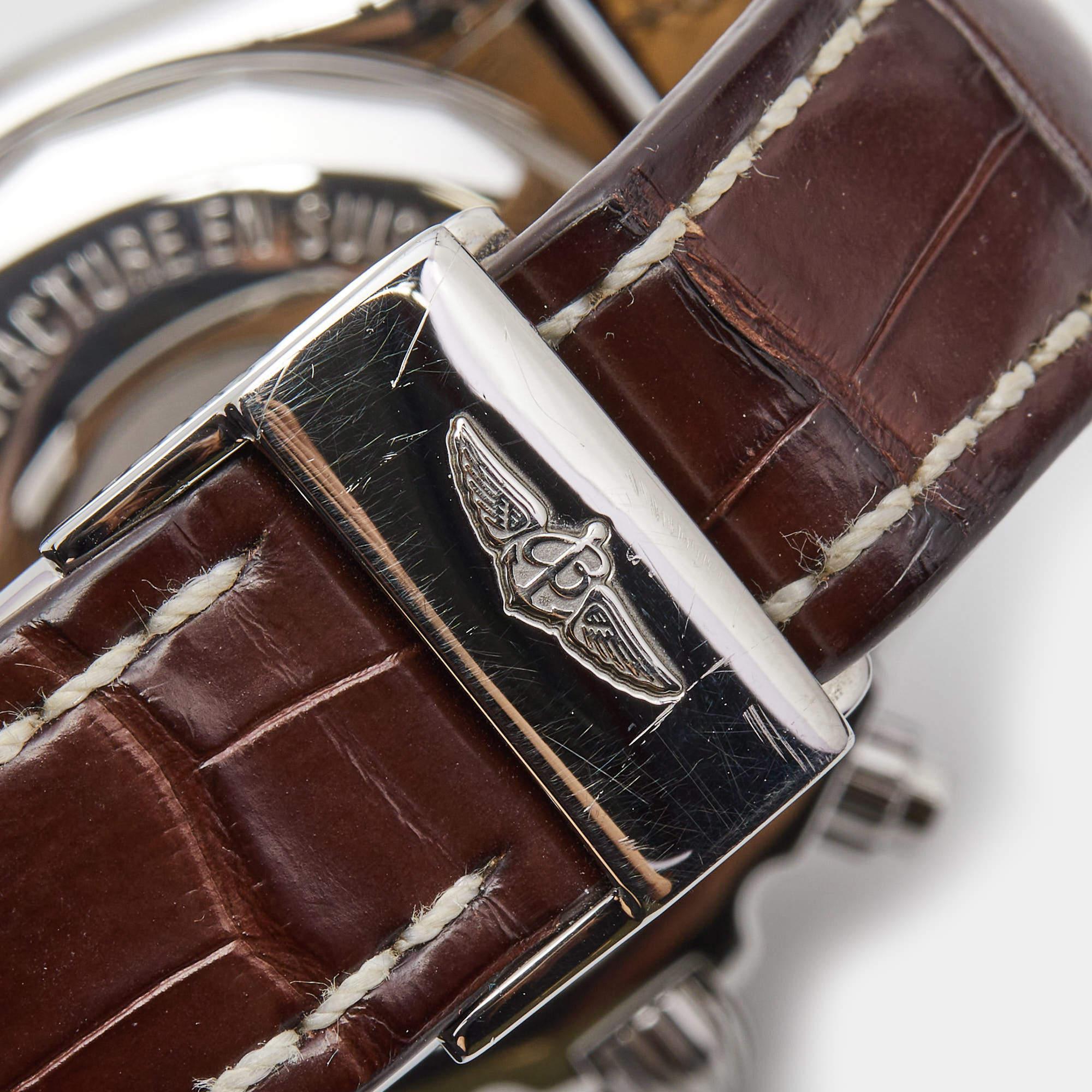 Breitling Silver Stainless Steel Chronomat AB011011?G684 Men's Wristwatch 44 mm 4