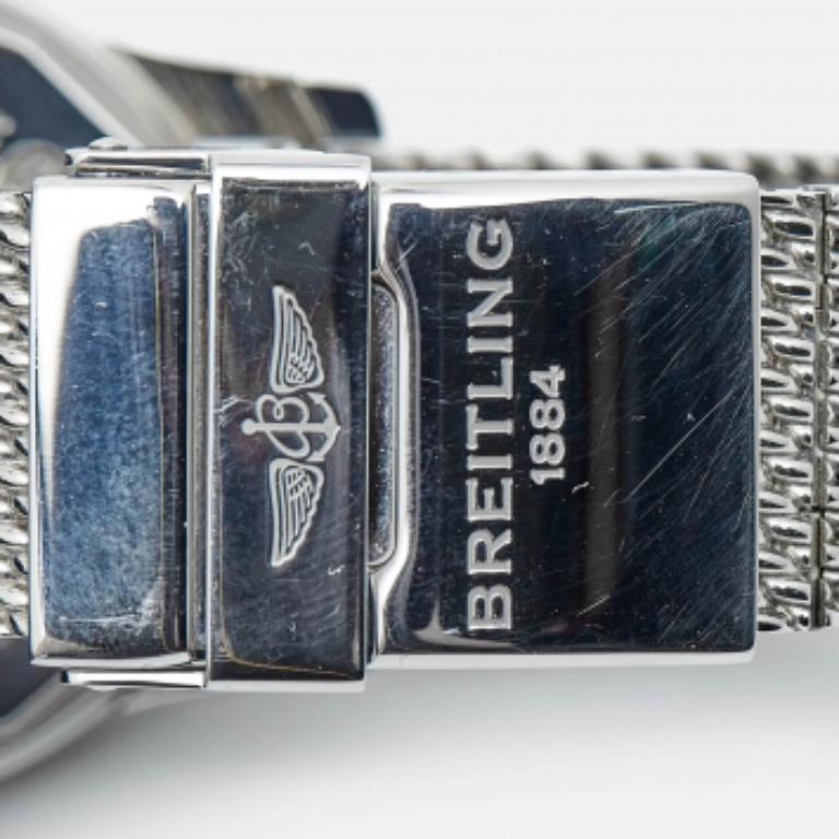 Breitling Silver Transocean in acciaio inossidabile A1631012/G781 Orologio da polso da uomo 38 mm in vendita 1